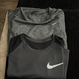 Nike Dri-FIT Gray and Black Shirts